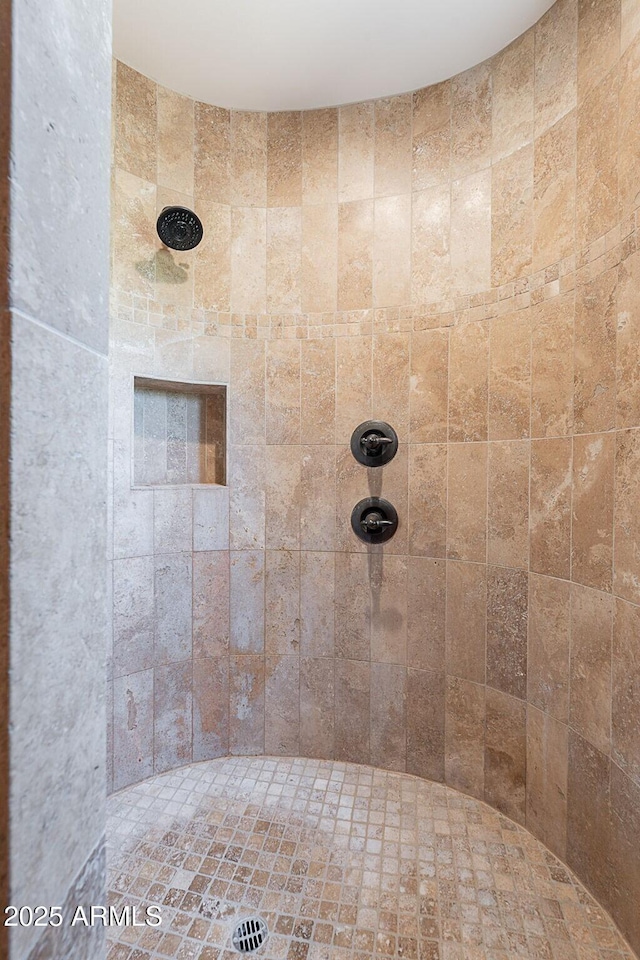 8606 E Arroyo Seco Rd, Scottsdale, AZ 85266 - bathroom with a tile shower