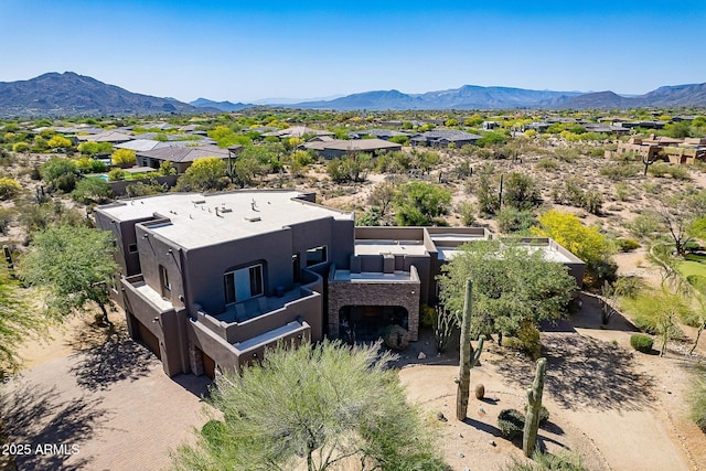 8606 E Arroyo Seco Rd, Scottsdale, AZ 85266 - aerial view of residential area with a mountain backdrop