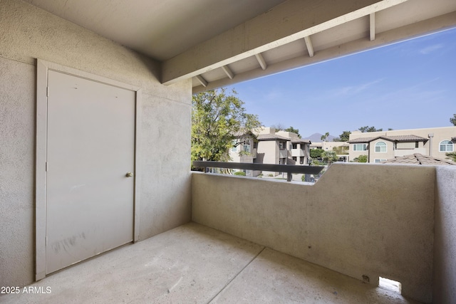 balcony with a residential view