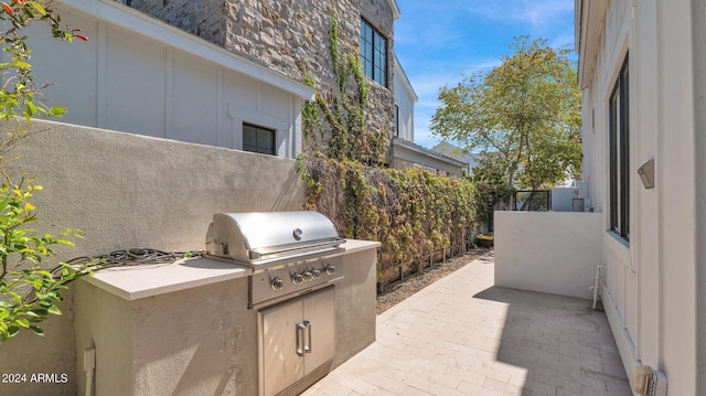 view of patio with grilling area