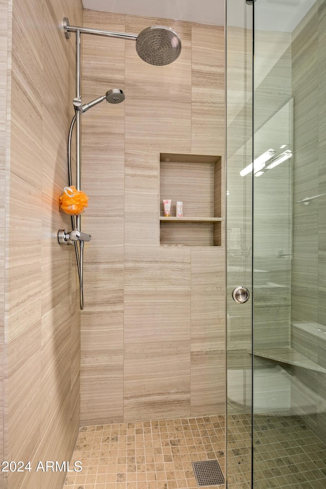 bathroom with walk in shower