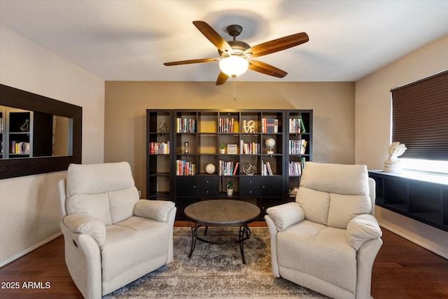 25818 N 68th Ave, Peoria, AZ 85383 - living area with a ceiling fan and wood finished floors