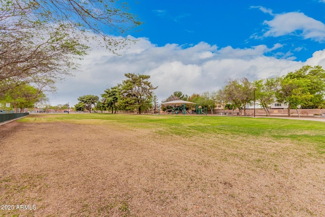 view of yard with a carport