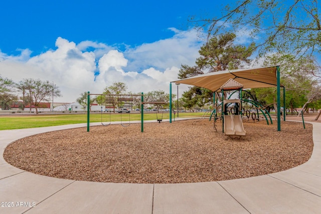 view of community jungle gym