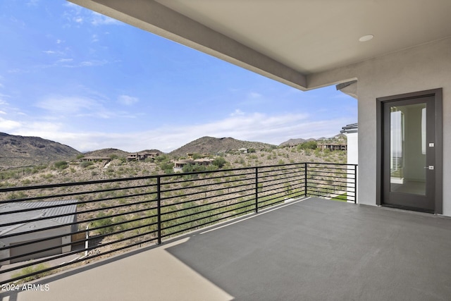 balcony with a mountain view