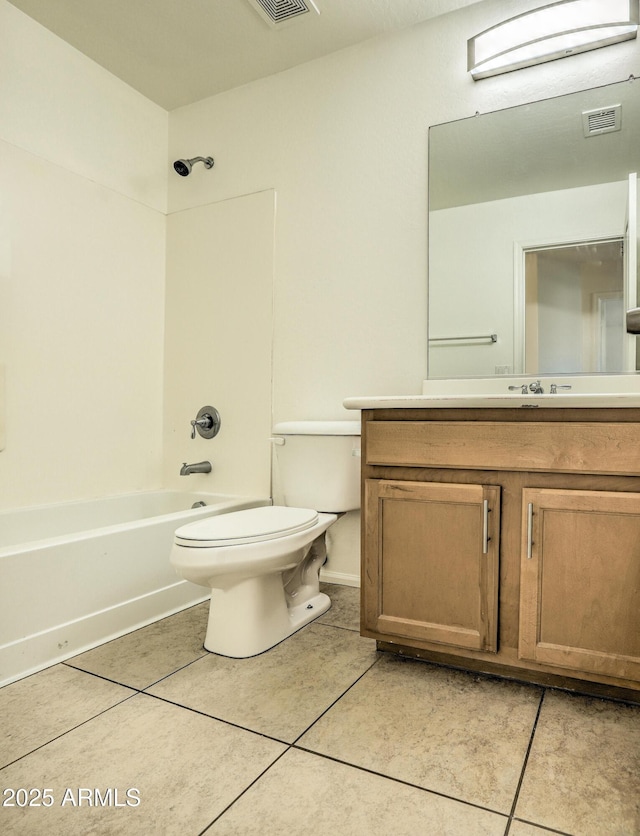 17617 W Corrine Dr, Surprise, AZ 85388 - full bathroom with tile patterned flooring, toilet, vanity, and shower / tub combination