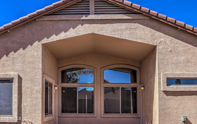 17617 W Corrine Dr, Surprise, AZ 85388 - doorway to property with stucco siding and a tiled roof