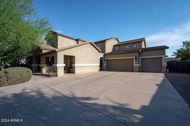 view of front of house featuring a garage