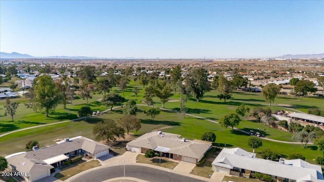aerial view featuring a mountain view
