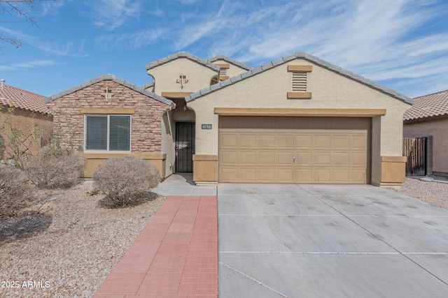 view of front of home featuring a garage