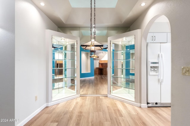 unfurnished dining area with hardwood / wood-style floors