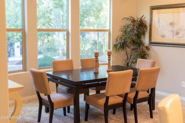 view of dining room