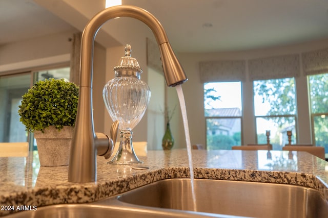 interior details with sink and stone counters