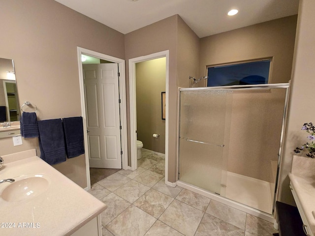 27002 W Oraibi Dr, Buckeye, AZ 85396 - full bath with a stall shower, tile patterned floors, and vanity