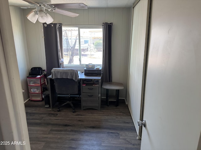 1776 S Lawson Dr, Apache Junction, AZ 85120 - office featuring wood finished floors and ceiling fan