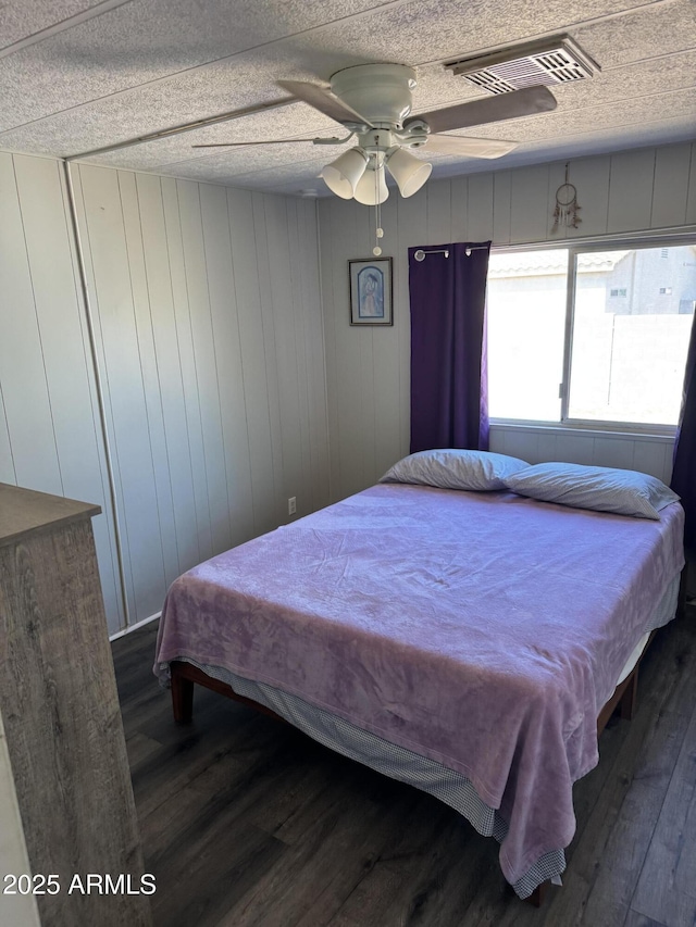 1776 S Lawson Dr, Apache Junction, AZ 85120 - bedroom with wood finished floors, billiards, and ceiling fan