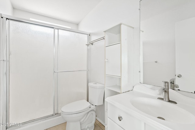12201 N 22nd Pl, Phoenix, AZ 85022 - full bathroom with vanity, a shower stall, and tile patterned floors