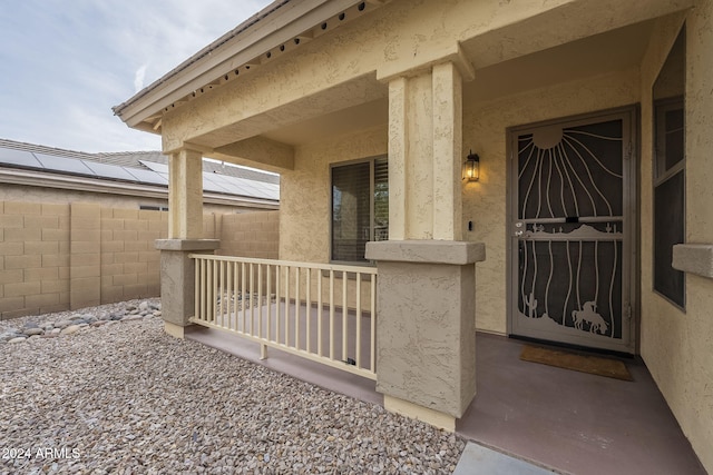 exterior space with a porch