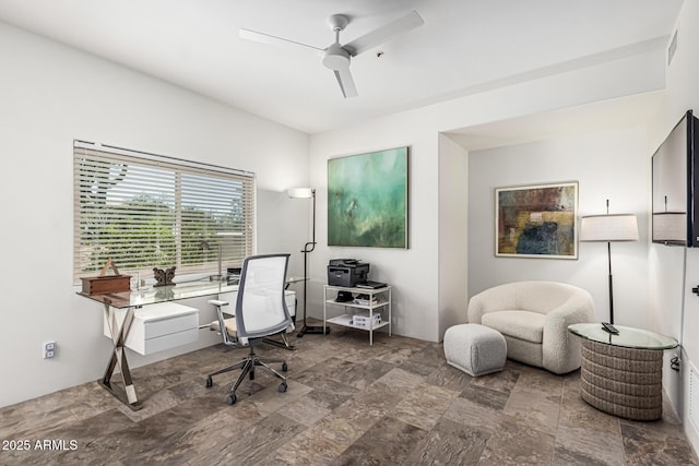 25825 N 106th Way, Scottsdale, AZ 85255 - office space featuring a ceiling fan and stone finish flooring
