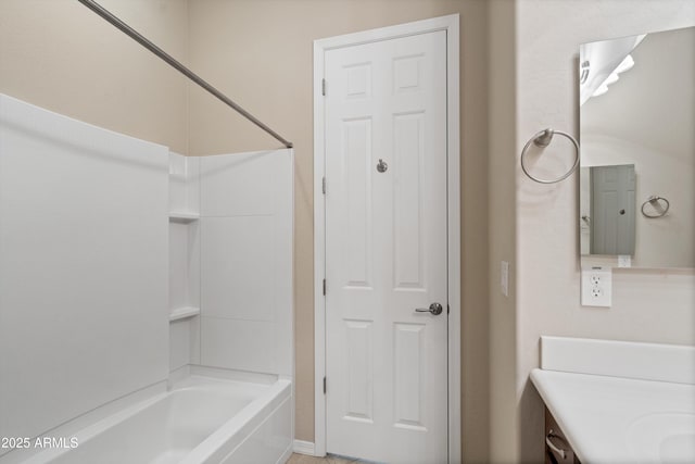 full bath with shower / bathtub combination and vanity