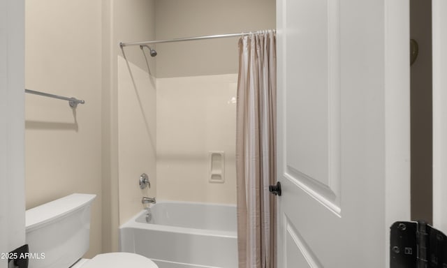 17755 E Colt Dr, Queen Creek, AZ 85142 - full bathroom featuring shower / bathtub combination with curtain and toilet