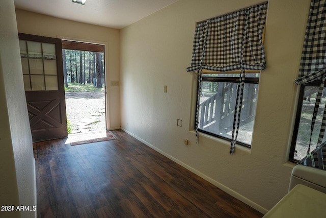 1449 Elk Dr, Forest Lakes, AZ 85931 - foyer with dark hardwood / wood-style floors
