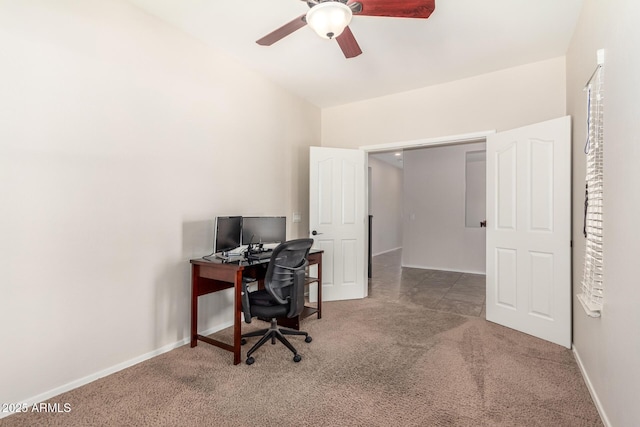 5016 S Curie Way, Mesa, AZ 85212 - carpeted home office with a ceiling fan and baseboards