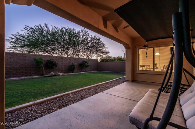 5016 S Curie Way, Mesa, AZ 85212 - fenced backyard featuring a patio