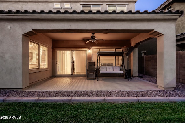 5016 S Curie Way, Mesa, AZ 85212 - view of patio / terrace featuring ceiling fan
