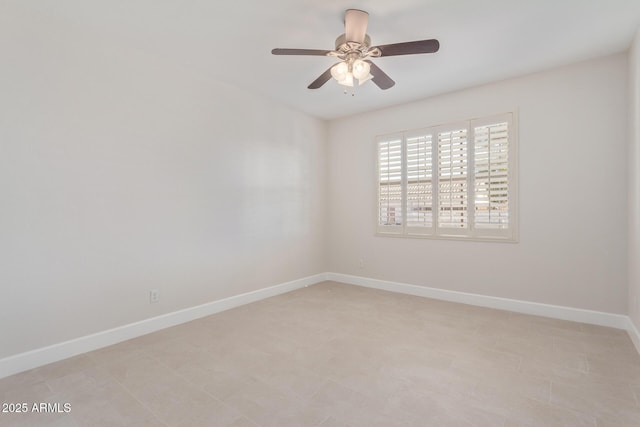 empty room with ceiling fan