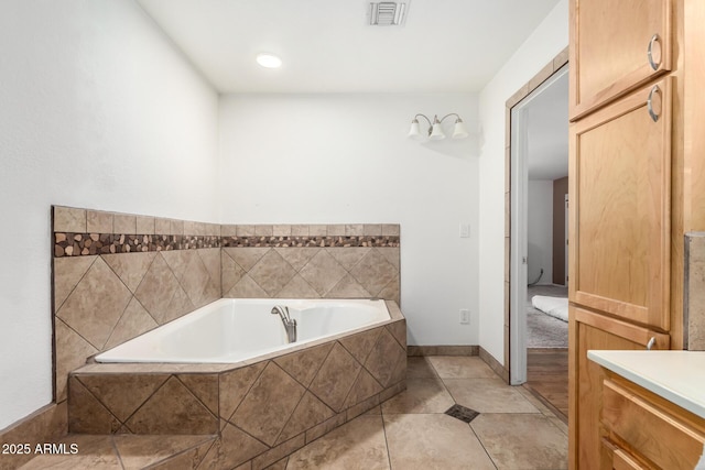 6908 W Sunnyside Dr, Peoria, AZ 85345 - bathroom featuring a bath, tile patterned flooring, and vanity