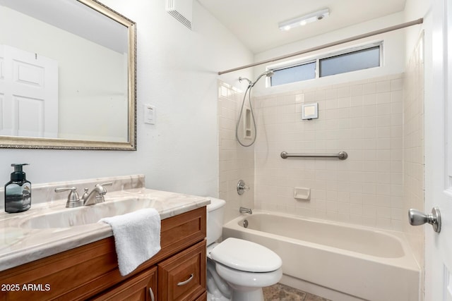 6908 W Sunnyside Dr, Peoria, AZ 85345 - full bathroom featuring vanity, toilet, and tub / shower combination