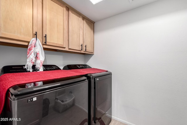 6908 W Sunnyside Dr, Peoria, AZ 85345 - laundry room with separate washer and dryer, cabinet space, and baseboards