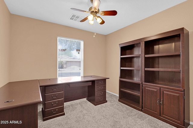 1623 E Maplewood Ave, Buckeye, AZ 85326 - unfurnished office with ceiling fan and carpet flooring