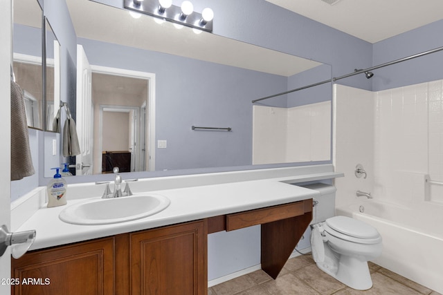 1623 E Maplewood Ave, Buckeye, AZ 85326 - bathroom featuring tile patterned floors, bathing tub / shower combination, and vanity