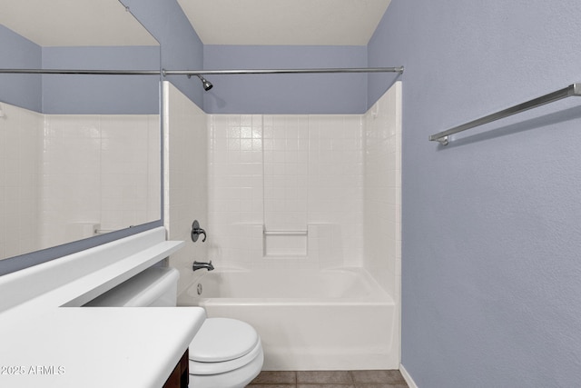 1623 E Maplewood Ave, Buckeye, AZ 85326 - bathroom featuring shower / washtub combination, vanity, and tile patterned flooring