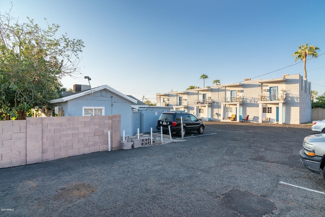 view of parking / parking lot