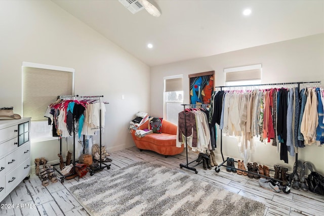 interior space with lofted ceiling