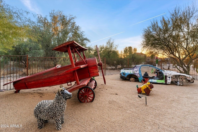 view of playground at dusk