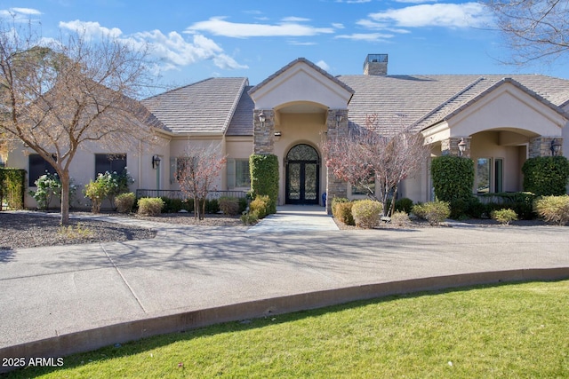 view of front of home with french doors