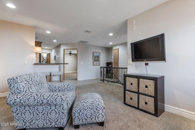 view of carpeted living room