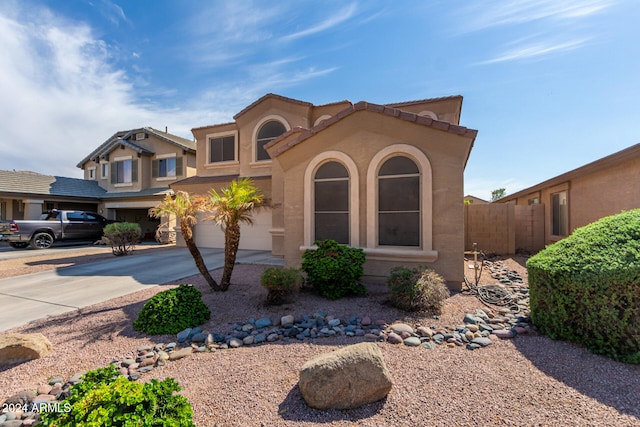 view of front of house featuring a garage