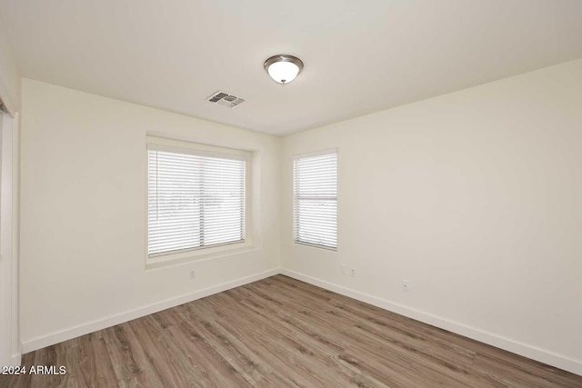 empty room featuring light hardwood / wood-style flooring