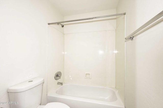 bathroom with toilet and shower / bathtub combination