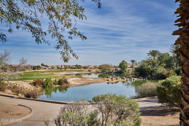 view of property's community featuring a water view