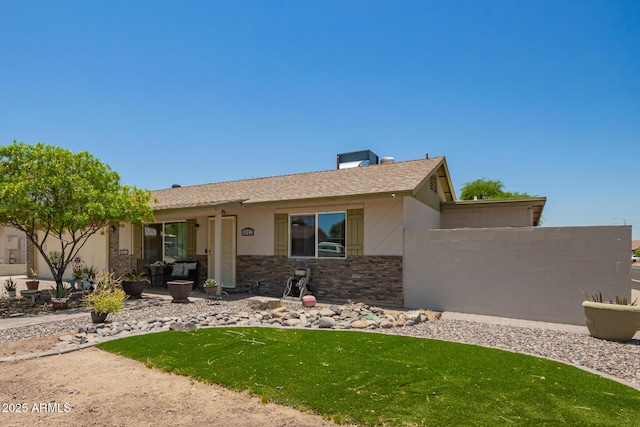 6802 S 47th St, Phoenix, AZ 85042 - ranch-style home featuring stone siding and stucco siding