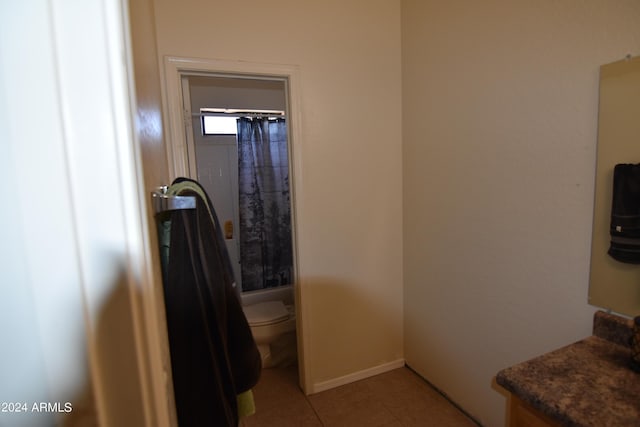 interior space with light tile patterned floors