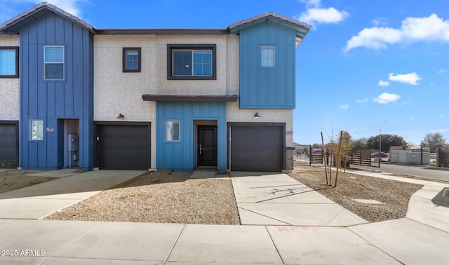 view of property with a garage