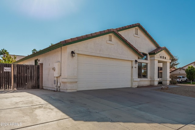 view of front of home featuring a garage