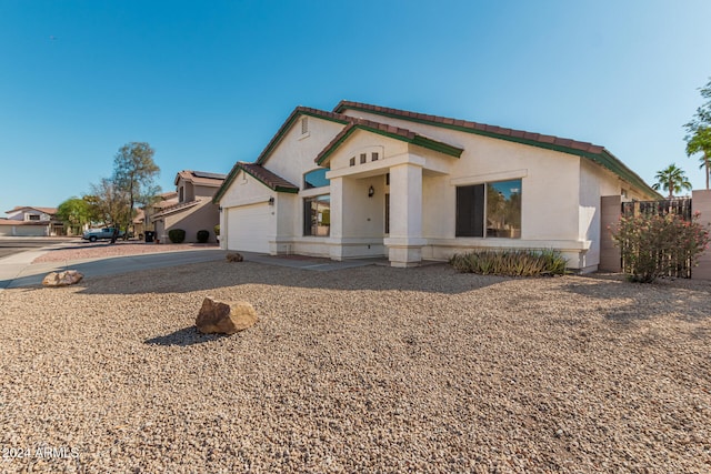 view of front of home featuring a garage